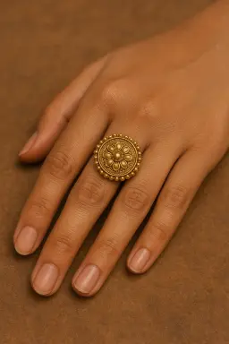A golden ring that speaks her story.