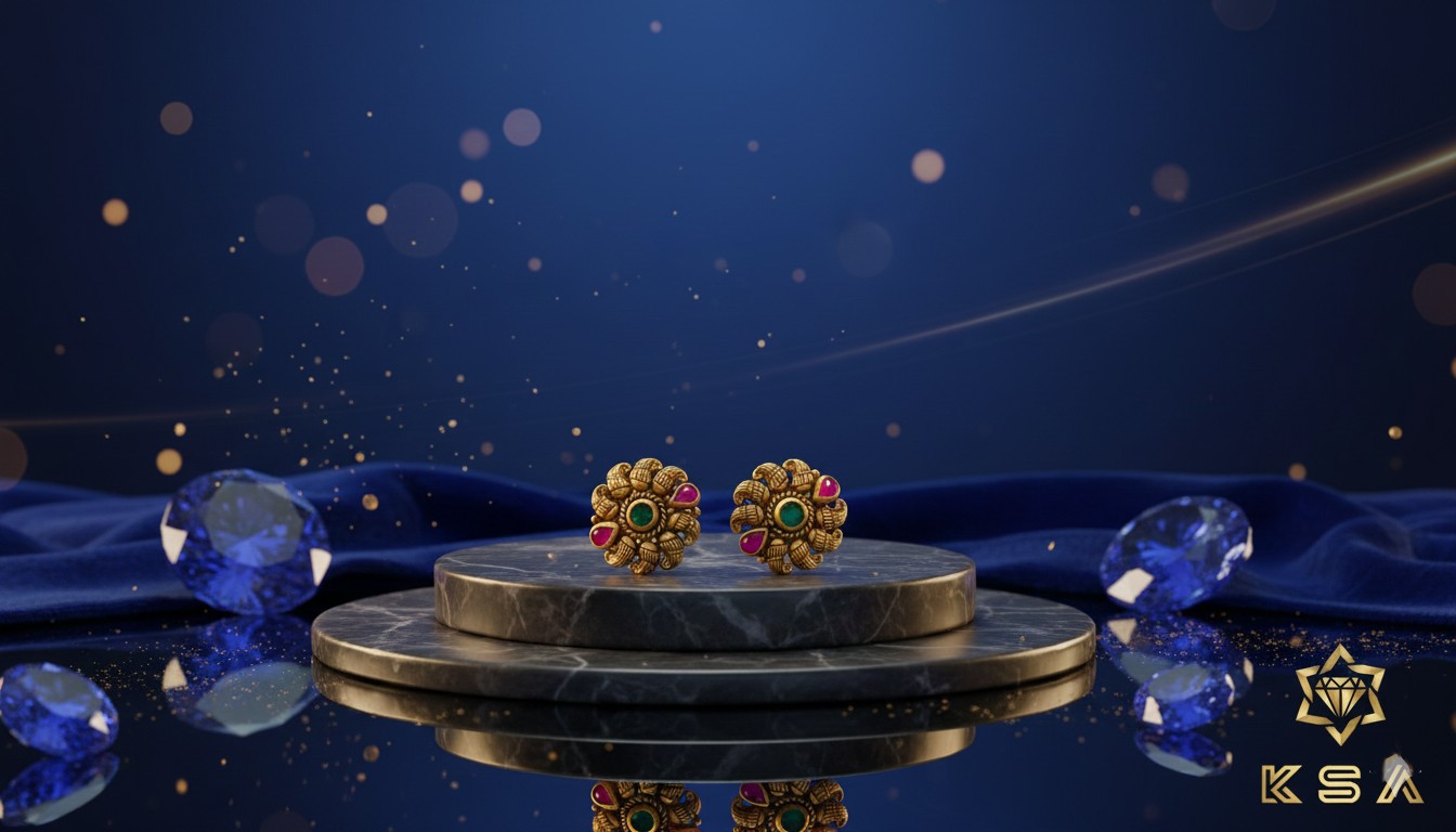 Regal Floral Kundan Earrings