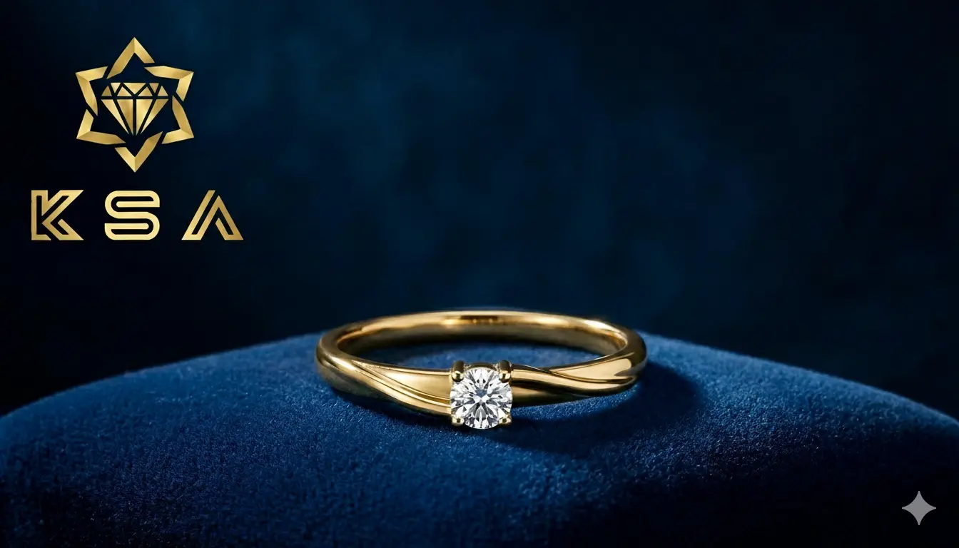 Exquisite 22K Gold Diamond Ring, | 001