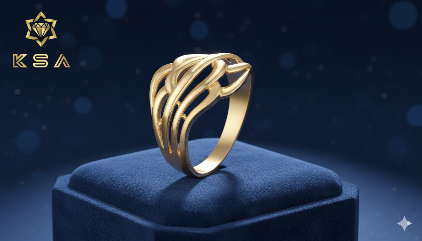 Royal Wave Gold Ring | 005