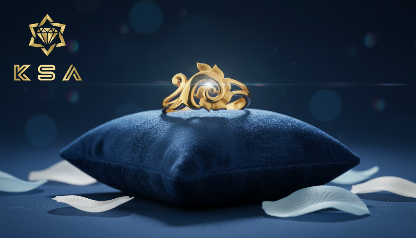 Golden Lotus Swirl Ring |006