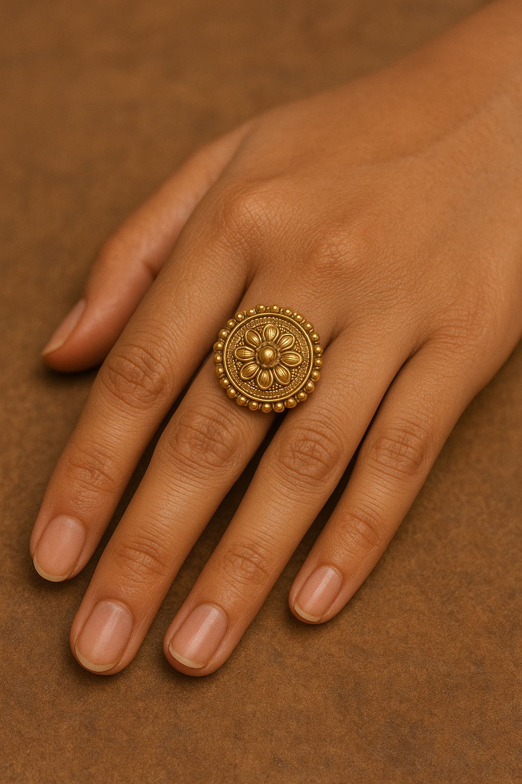 A golden ring that speaks her story.