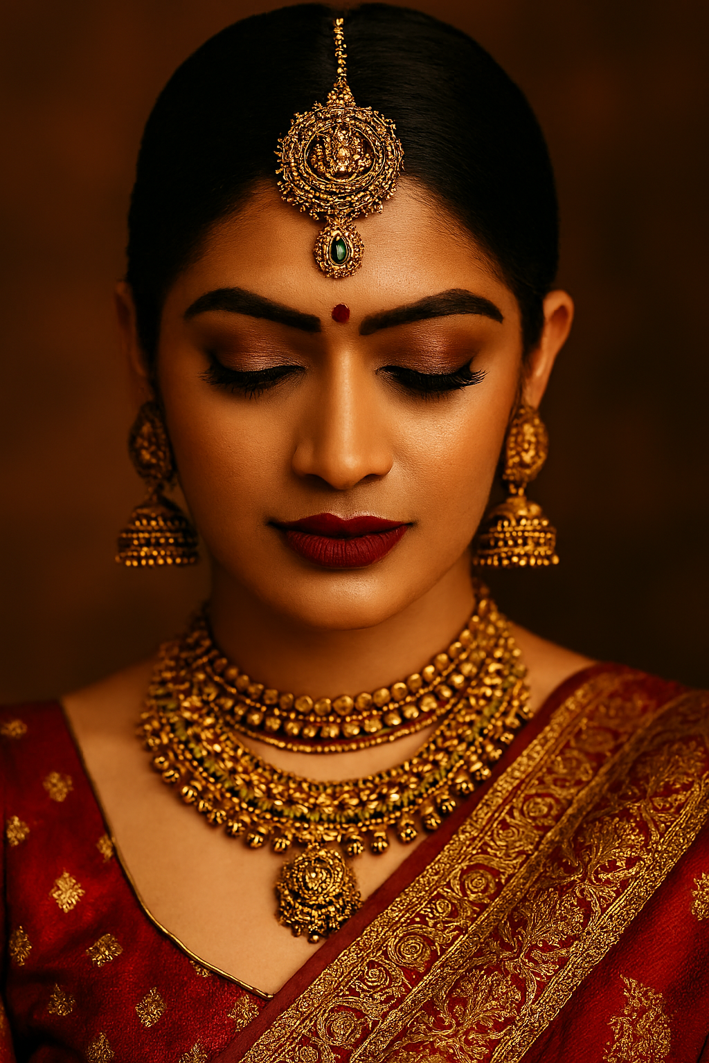 She begins her forever, wrapped in heritage and gold.