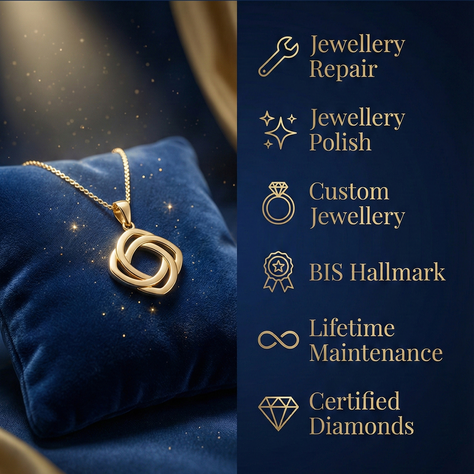 Custom Jewellery | Repair & Polish | BSI Hallmark | Lifetime Maintenance | Certified & Authentic